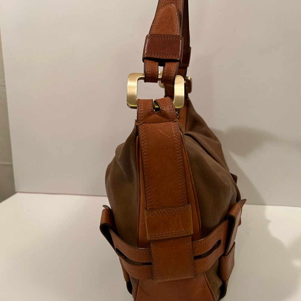 Michael Kors Pebble Leather & Leather Strap Mirror Image Shoulder Bag - Picture 13 of 14